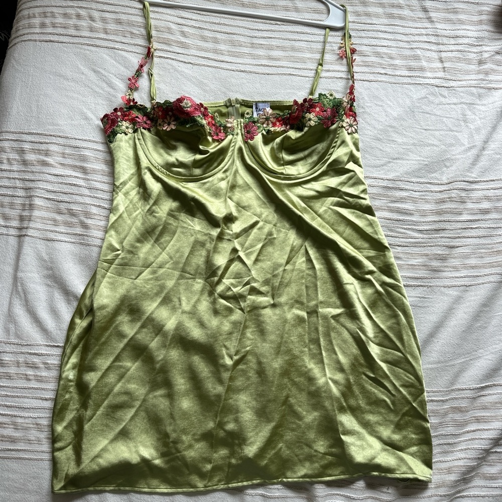 PRINCESS POLLY Green Kenzie Mini Dress BRAND NEW Size 16